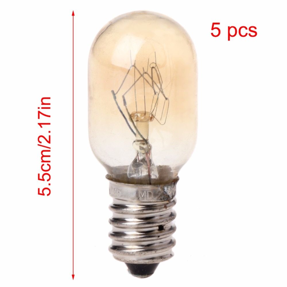5Pcs High Quality Glass Lamp Screw Mount Microwave Oven Part Light Bulb 230V 20W