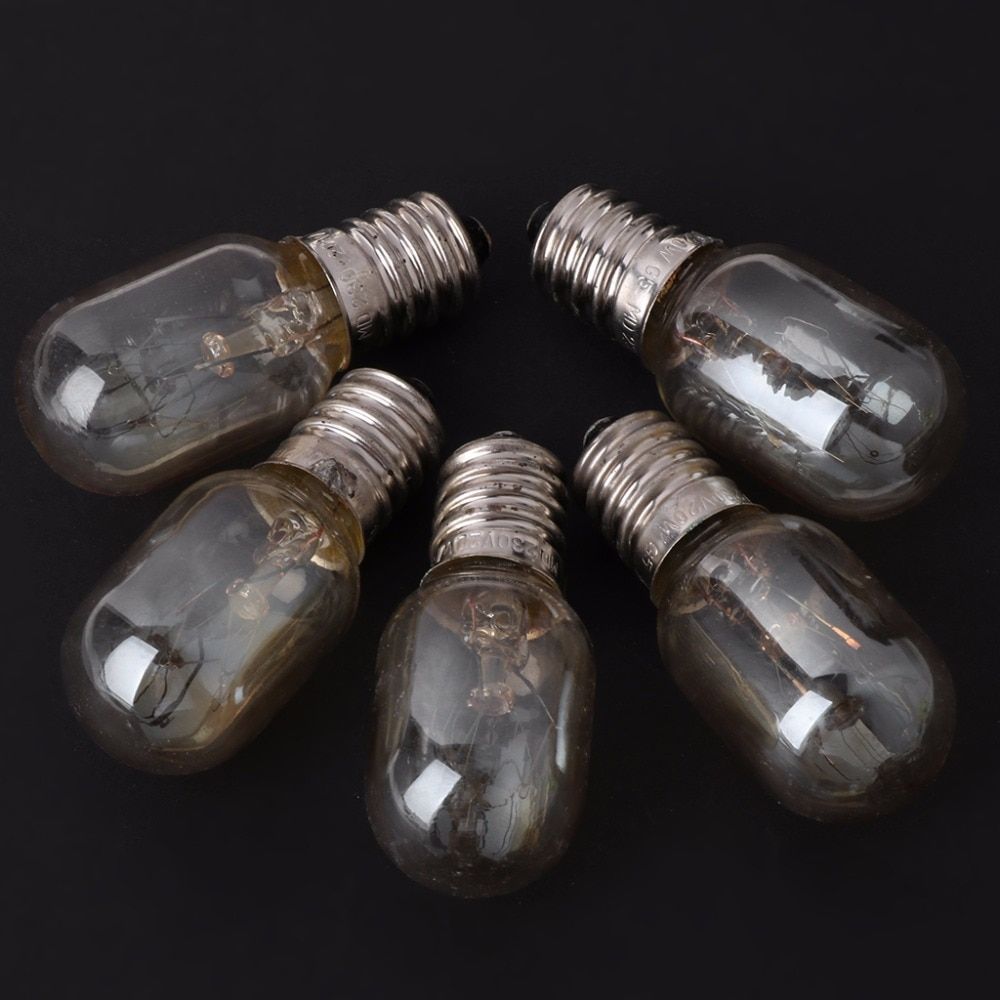 5Pcs High Quality Glass Lamp Screw Mount Microwave Oven Part Light Bulb 230V 20W