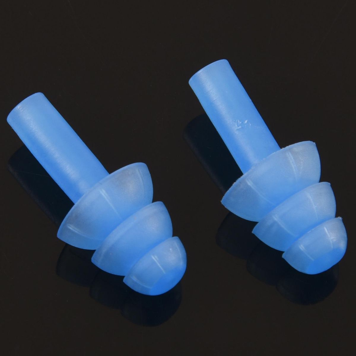 Pair Swimming Dive Flexible Silicone Ear Plugs Earplug