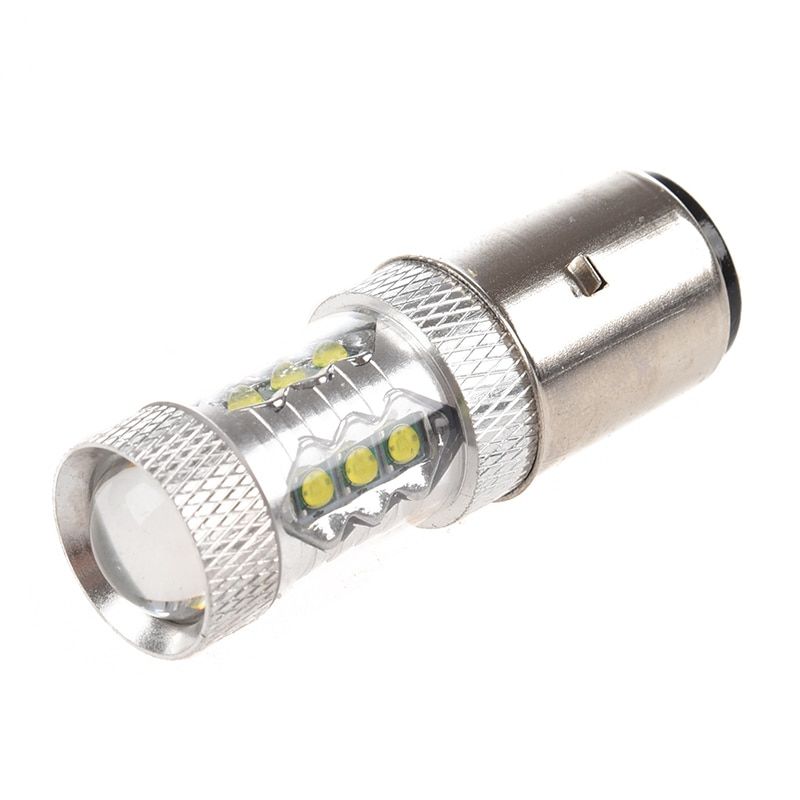 16 * CREE 80W LED Motor Bike/Moped/Scooter/ATV Headlight Bulb BA20D H6