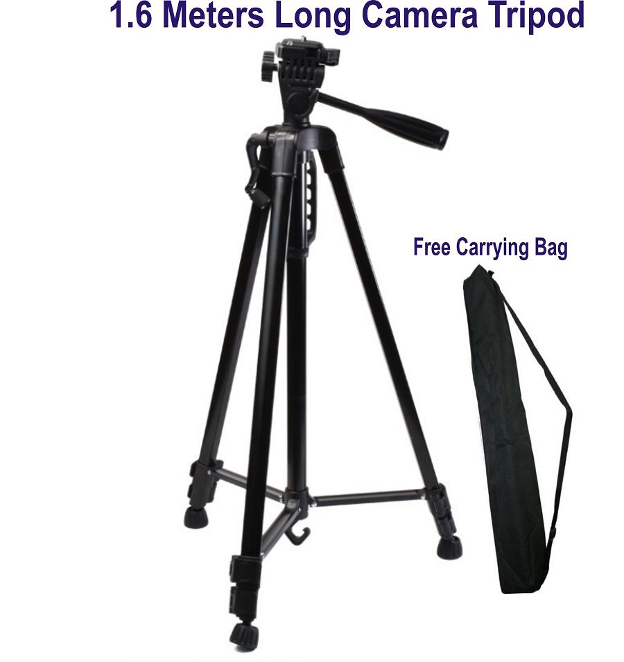 1.6M(5.24Ft) Top Quality Aluminum SLR DSLR Camera Lightweight Tripod With Free Carrying Bag