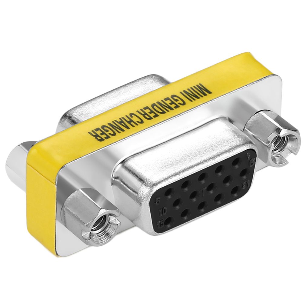 New Female To Female VGA HD15 Pin Gender Changer Convertor Adapter