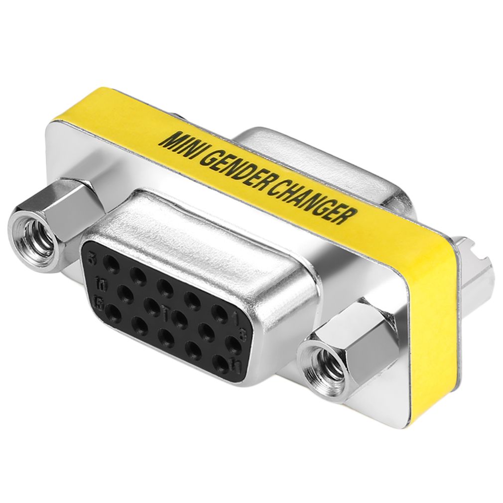 New Female To Female VGA HD15 Pin Gender Changer Convertor Adapter