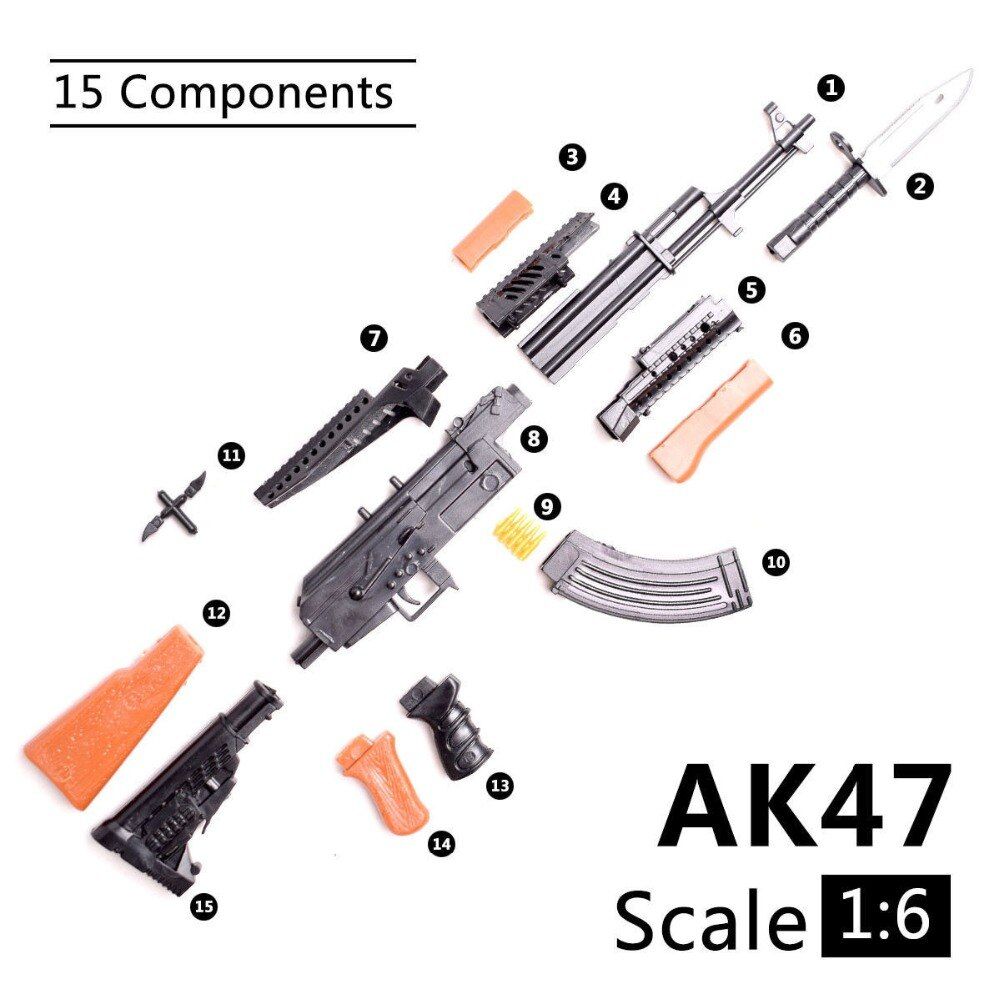 1:6 AK-47 Assault Rifles 1 6 Assemble Gun Model Assembly