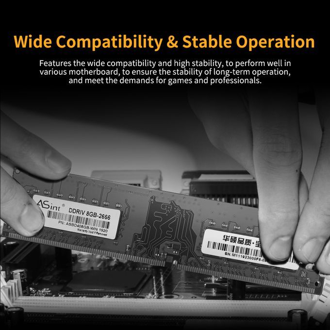 ASint LO-DDR3-1600-4GB Desktop Memory DDR3 1600MHz PC RAM