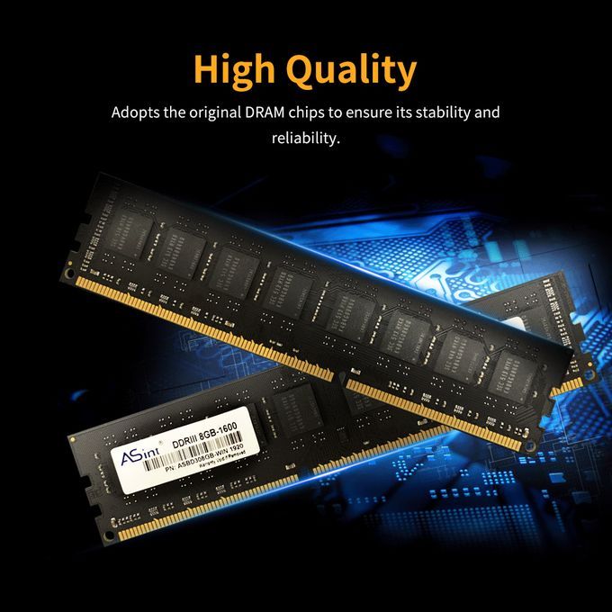 ASint LO-DDR3-1600-4GB Desktop Memory DDR3 1600MHz PC RAM