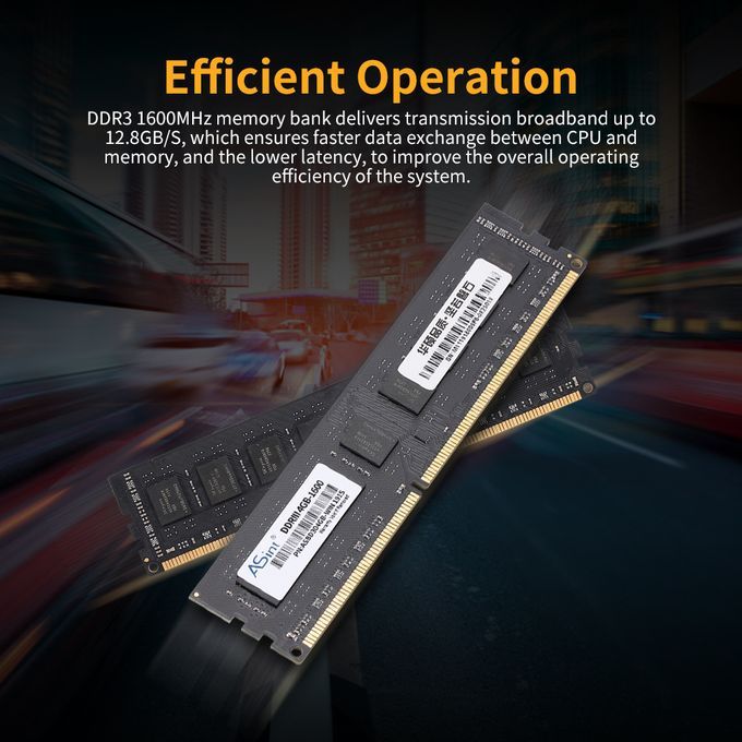 ASint LO-DDR3-1600-4GB Desktop Memory DDR3 1600MHz PC RAM