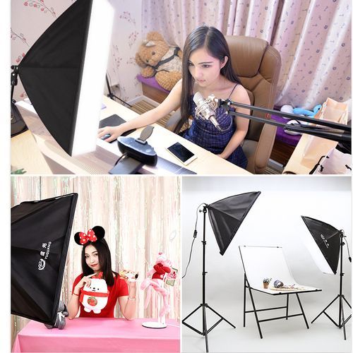 2 Pieces Of Photography Studio Soft Box Lighting Kit/Diffuser/ Camera Light Box +Tripod