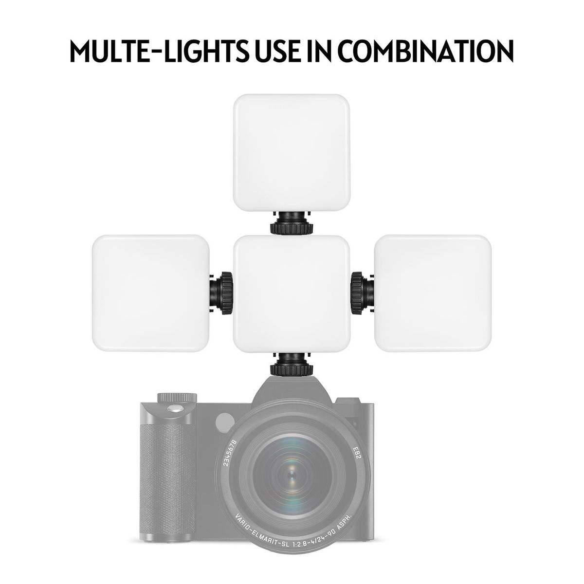 Andoer KM-72B Mini LED Video Light RGB Color Multifunctional LED On-Camera Fill-in Light with Cold Shoe and Type-C Power Port Adjustable Color Temperature Compatible with Canon Nikon Sony Cameas