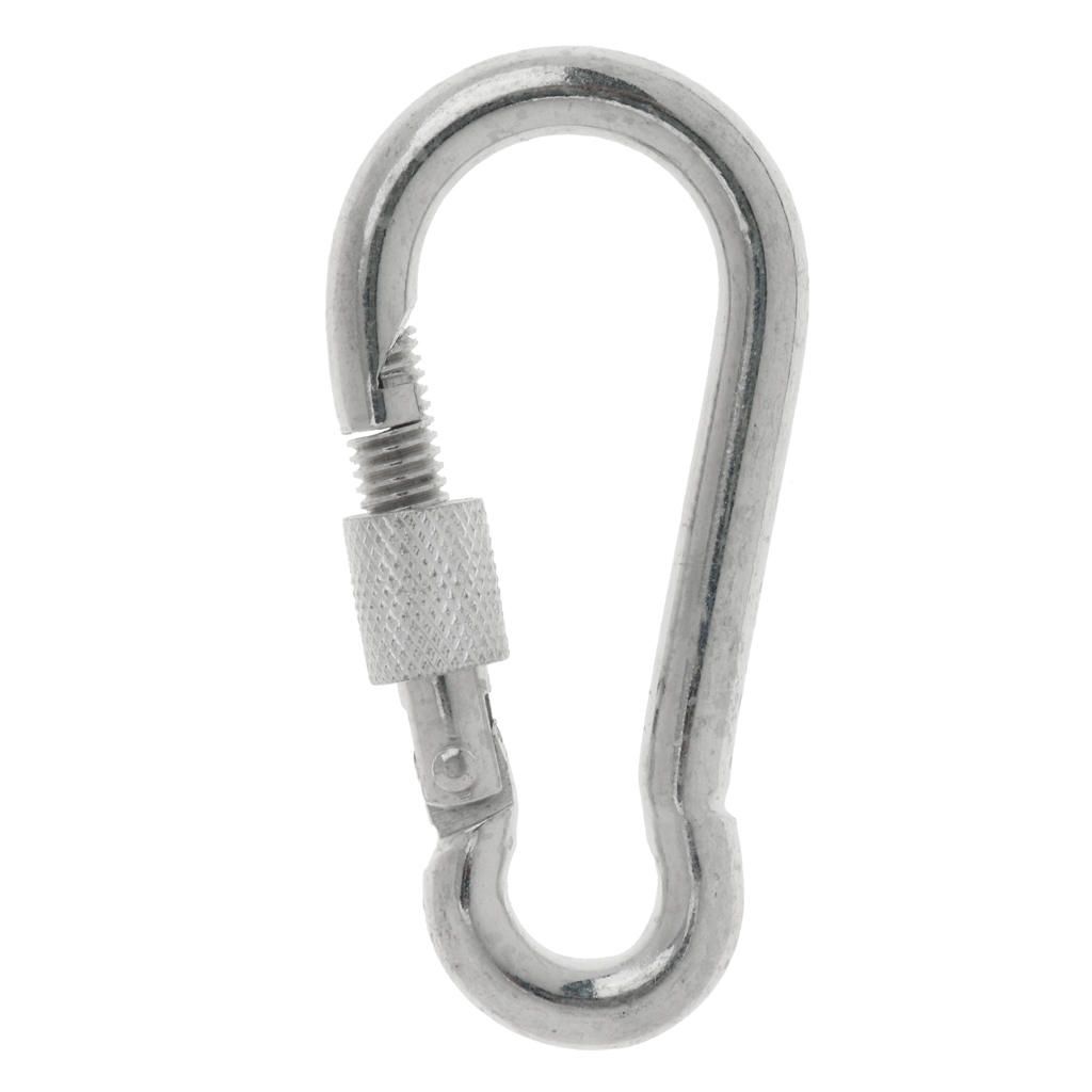 Screw Shape Carabiner Hook Keyring Clips Camping Outdoor