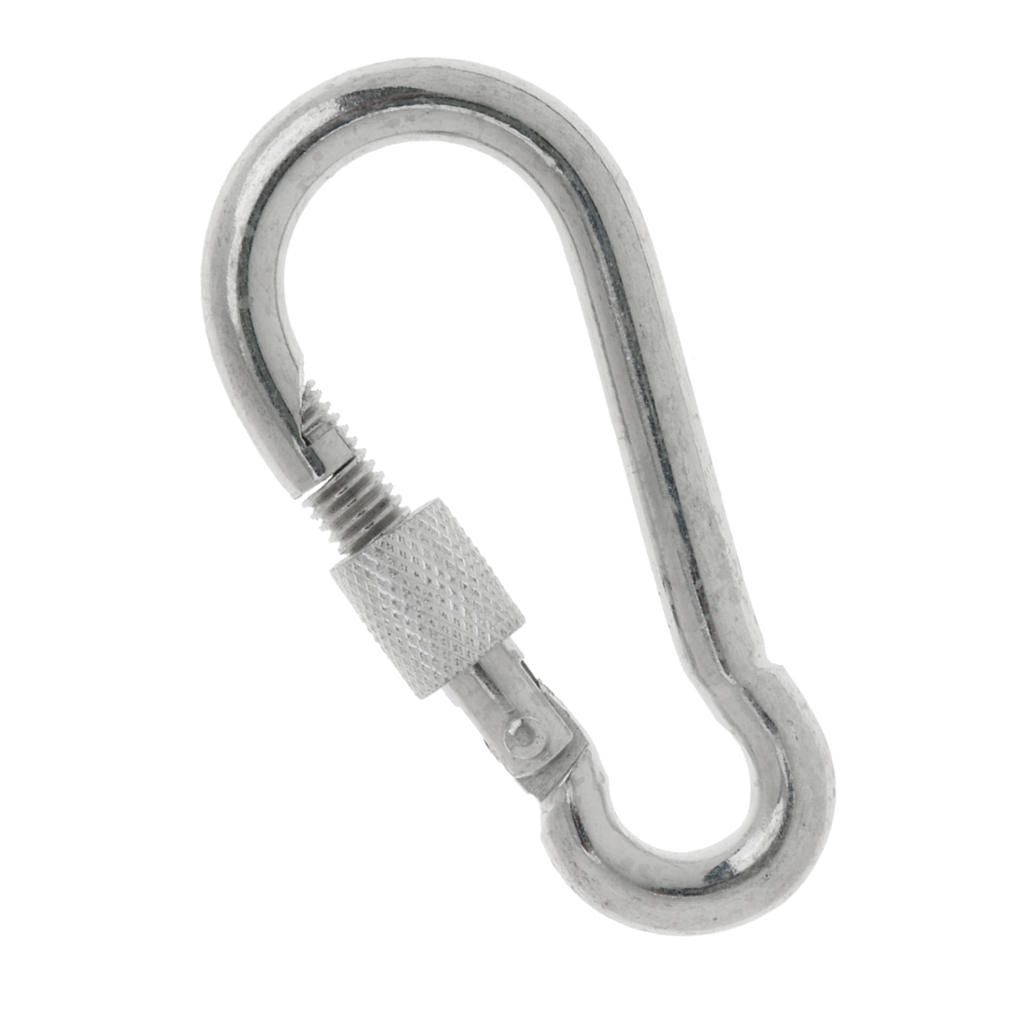 Screw Shape Carabiner Hook Keyring Clips Camping Outdoor