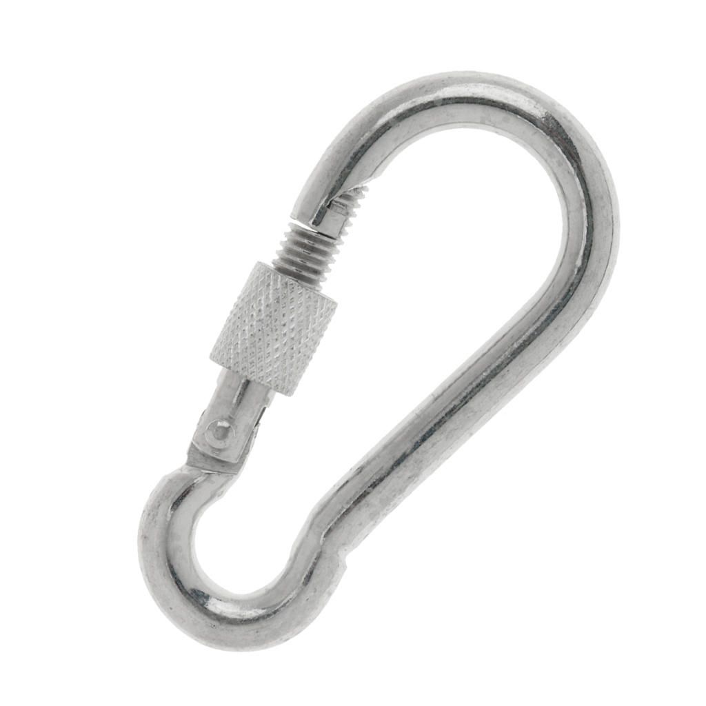 Screw Shape Carabiner Hook Keyring Clips Camping Outdoor