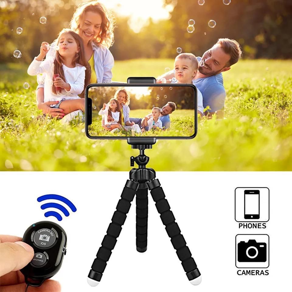 Octopus Tripod Stand & Remote Shutter For Smartphones