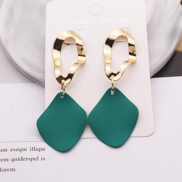Vintage Statement Earrings White Geometric Long Dangle Earrings for Women
