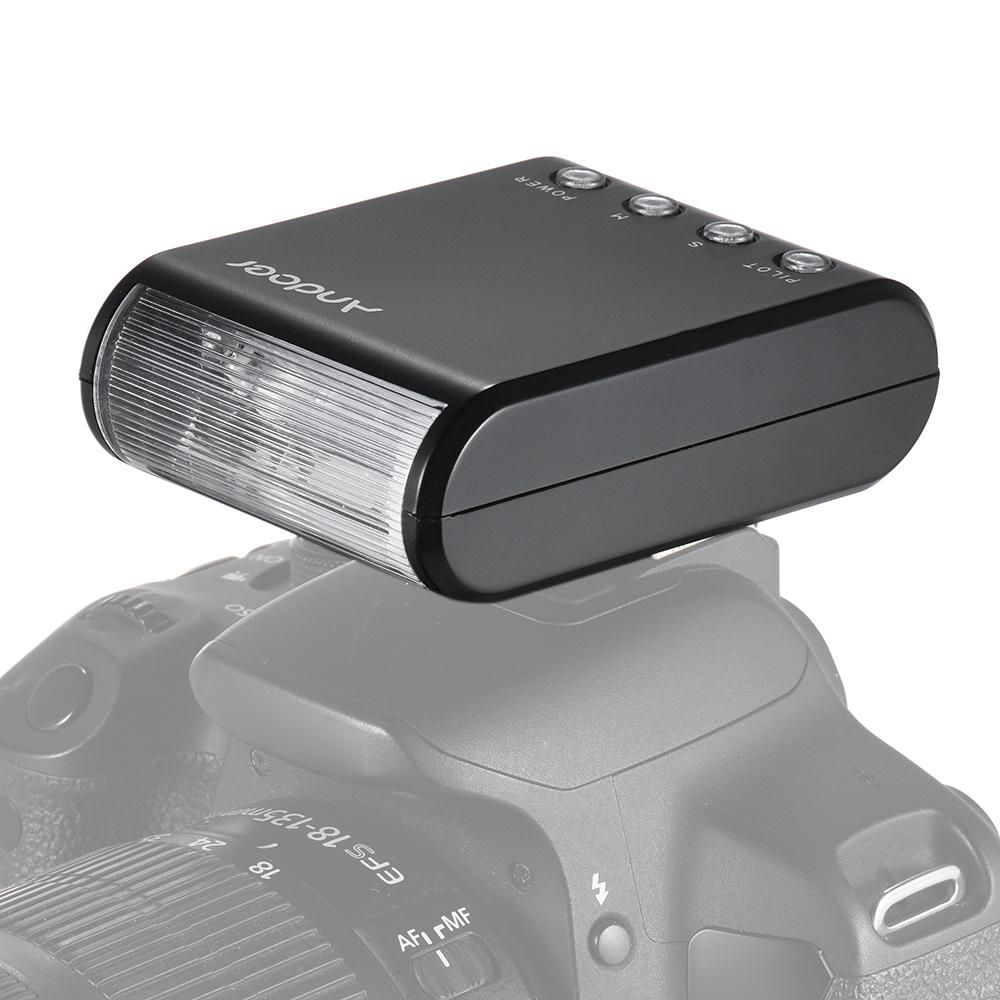 Andoer WS-25 Professional Portable Mini Digital Slave Flash Speedlite On-Camera Flash with Universal Hot Shoe GN18 for Canon Nikon Pentax Sony a7 nex6 HX50 A99 Camera