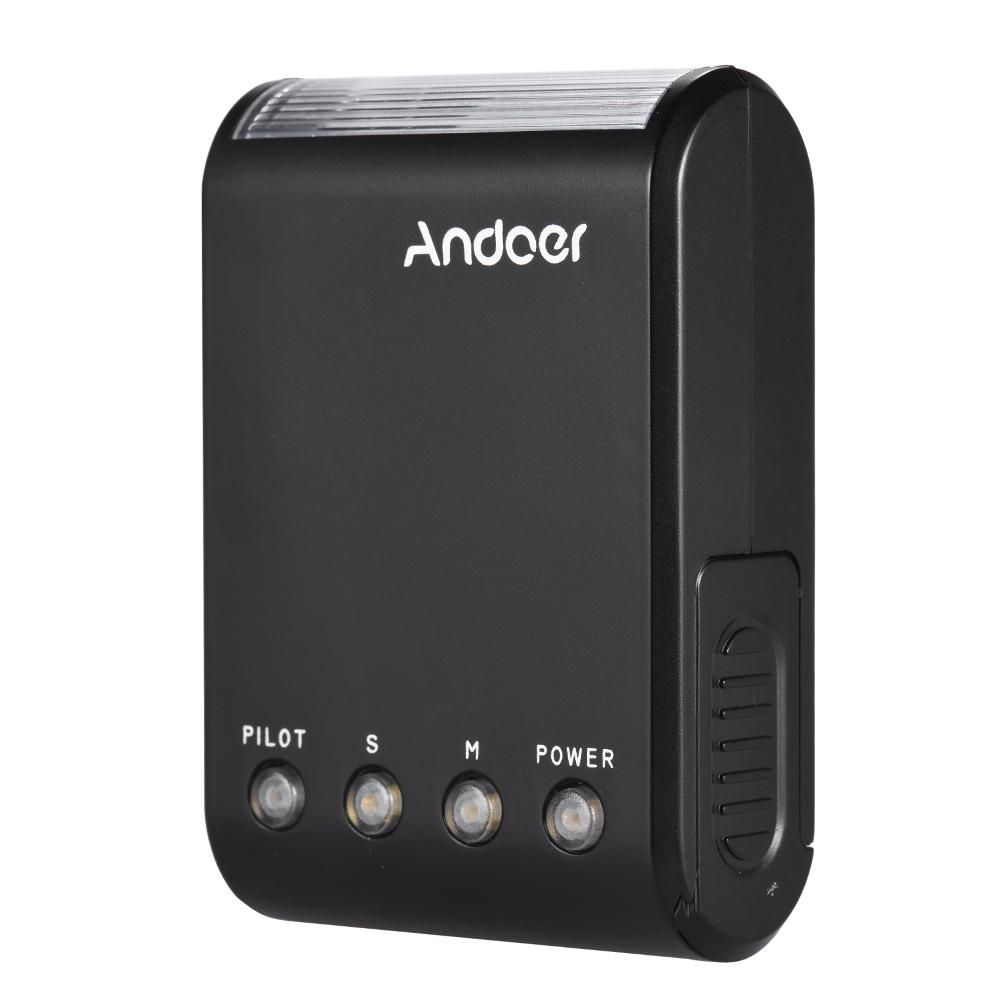 Andoer WS-25 Professional Portable Mini Digital Slave Flash Speedlite On-Camera Flash with Universal Hot Shoe GN18 for Canon Nikon Pentax Sony a7 nex6 HX50 A99 Camera