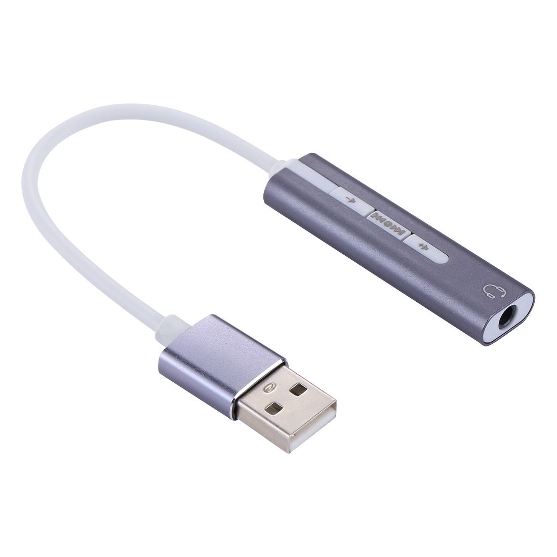 Aluminum Shell 3.5mm Jack External USB Sound Card