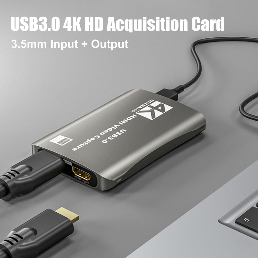 HD Video Capture Card 4K 60fps USB 3.0 Loop-out HDMI-compatible With Audio Mic Streaming For PS4 5 Nintendo Switch Game Capture