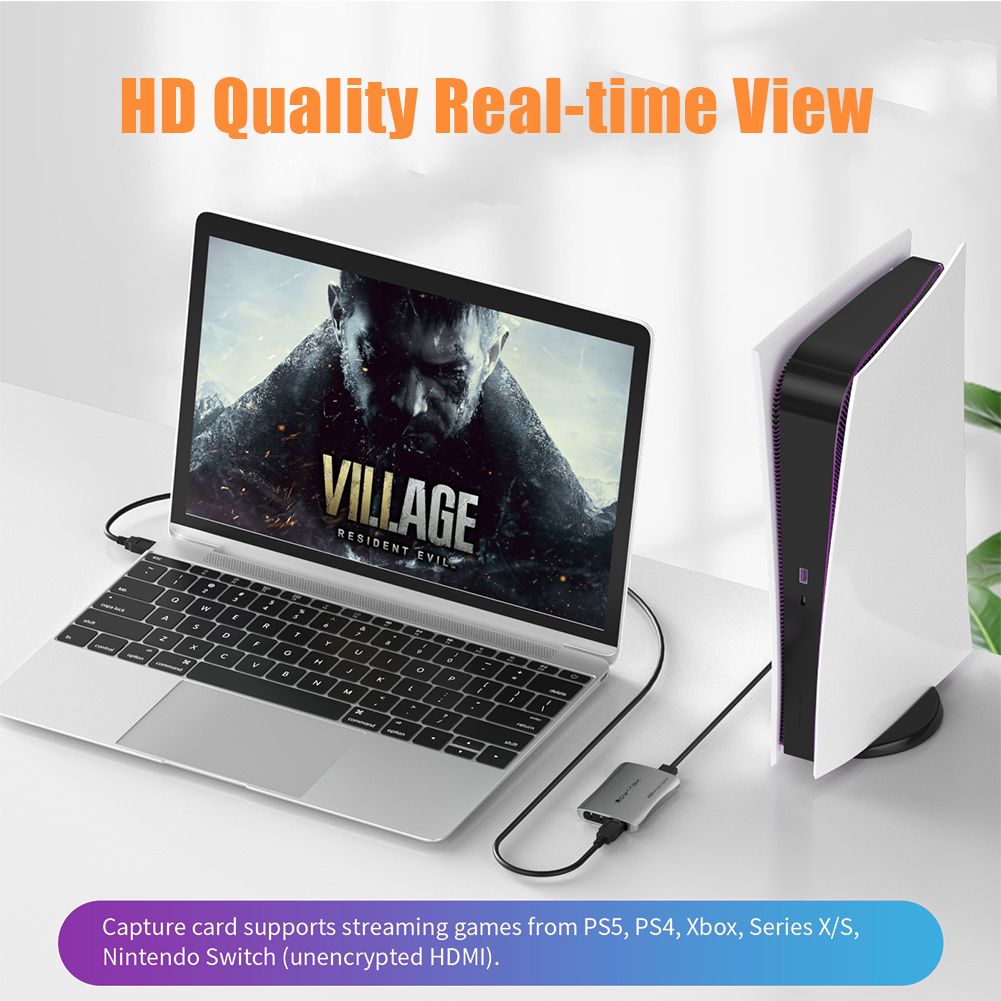 HD Video Capture Card 4K 60fps USB 3.0 Loop-out HDMI-compatible With Audio Mic Streaming For PS4 5 Nintendo Switch Game Capture