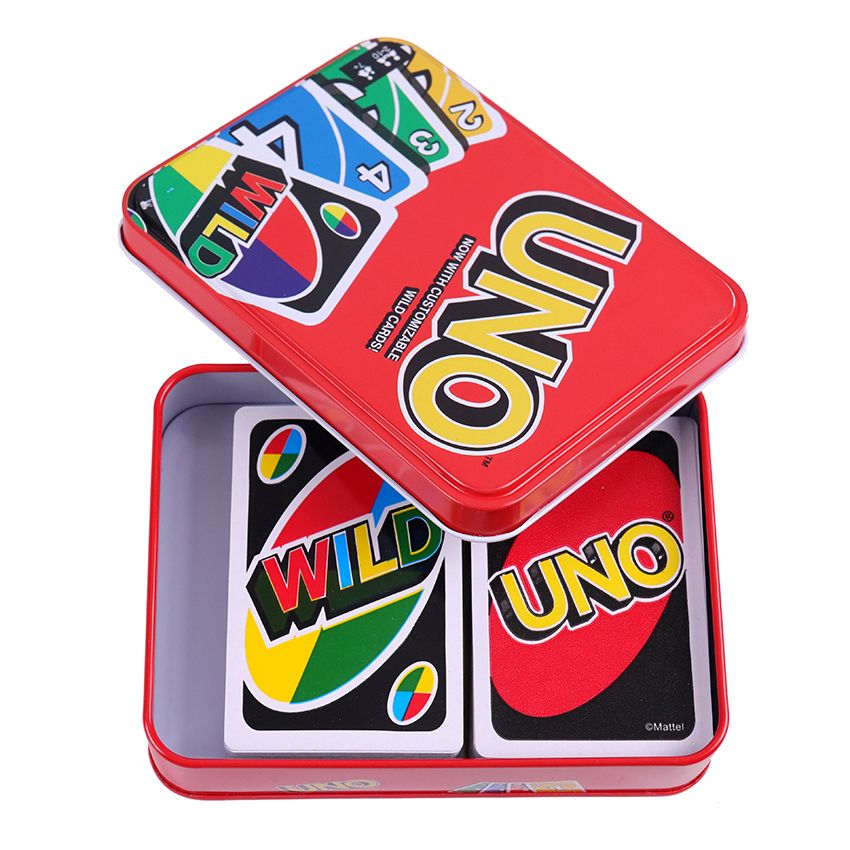 Fun Poker Uno Classic Tin Box Playing Card Camily Party