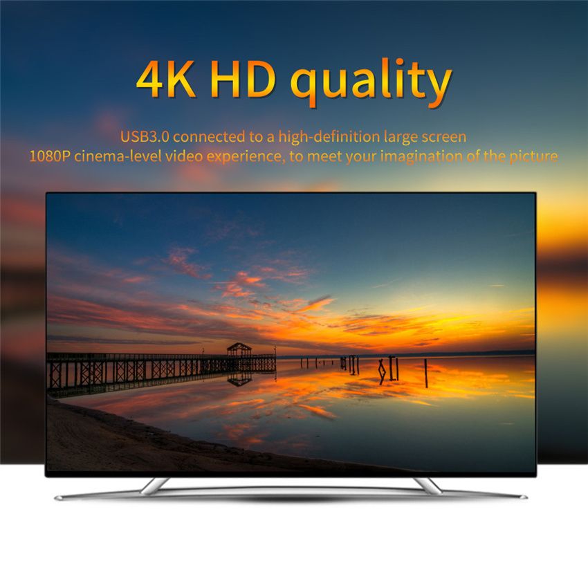 4K USB 3.0 To HDMI Video Capture Card 1080P OBS Game Capture Card With Loop Out Live Broadcast Record Box For Desktop/Laptop