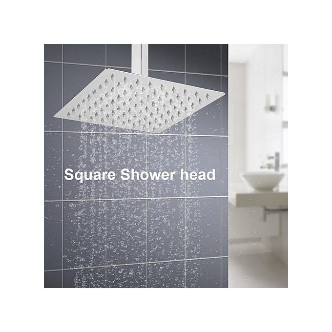 1Pc Stainless Steel Rainfall Sprayer Square Bathroom Rain Shower Head