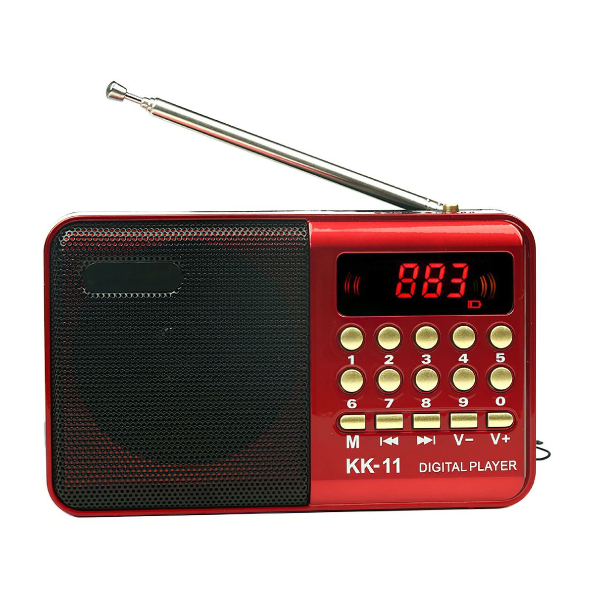 Portable Radio AM FM Pocket Radio Shortwave FM Speaker Transistor Receiver TF Card USB REC Recorder Sleep Time Battery Powered