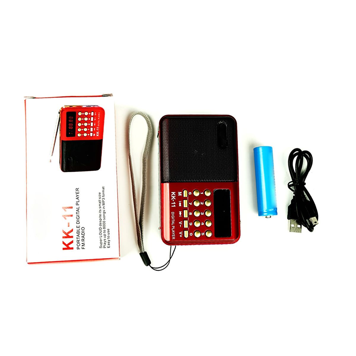 Portable Radio AM FM Pocket Radio Shortwave FM Speaker Transistor Receiver TF Card USB REC Recorder Sleep Time Battery Powered
