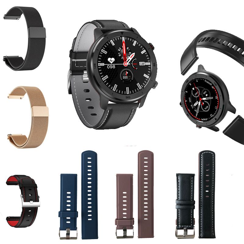 DT78 Smart Watch Accessories Leather Silica Strap For DT78 Smart Watch L9 Steel L13 Leather Strap 22mm Wearable Devices Strap