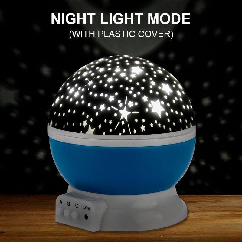 Star Projector Lamp Children Bedroom LED Night Light Baby Lamp Decor Rotating Starry Nursery Moon Galaxy Projector Table Lamp