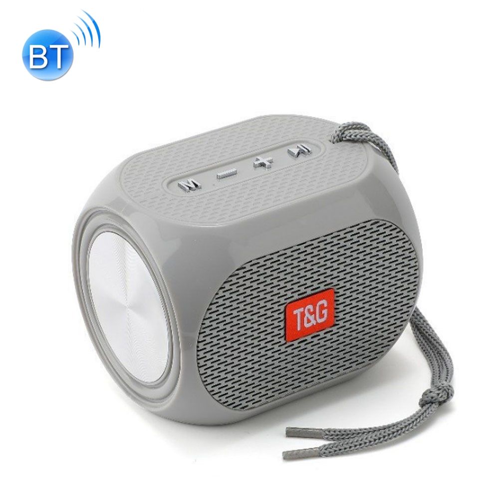 TG196  Subwoofer Bluetooth Speaker With Braided Cord, Support USB/AUX/TF Card/FM(Gray)