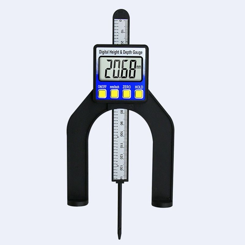 LCD Digital Display Height And Depth Gauge Magnetic Feet Measuring Range 0-80mm Caliper Vernier Ruler For Woodworking Table Saw