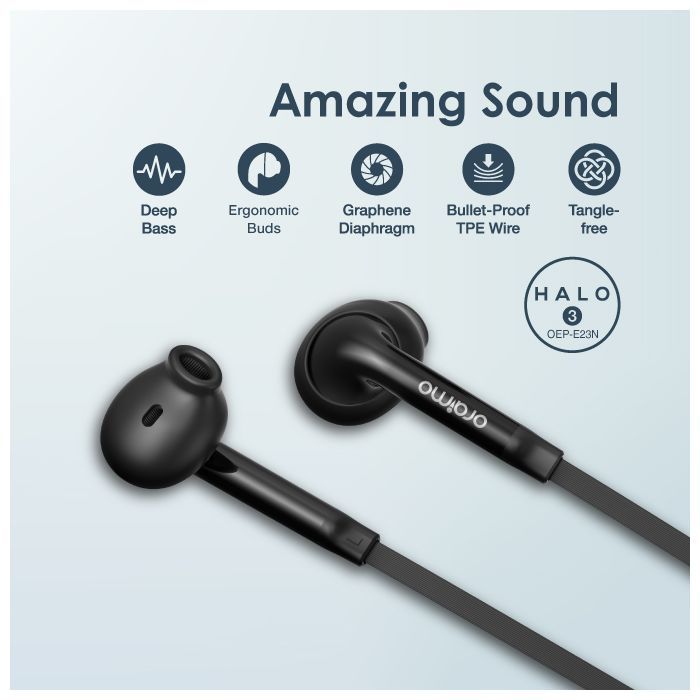 Quality Sound Halo 3 Half In Ear Earphone With Mic