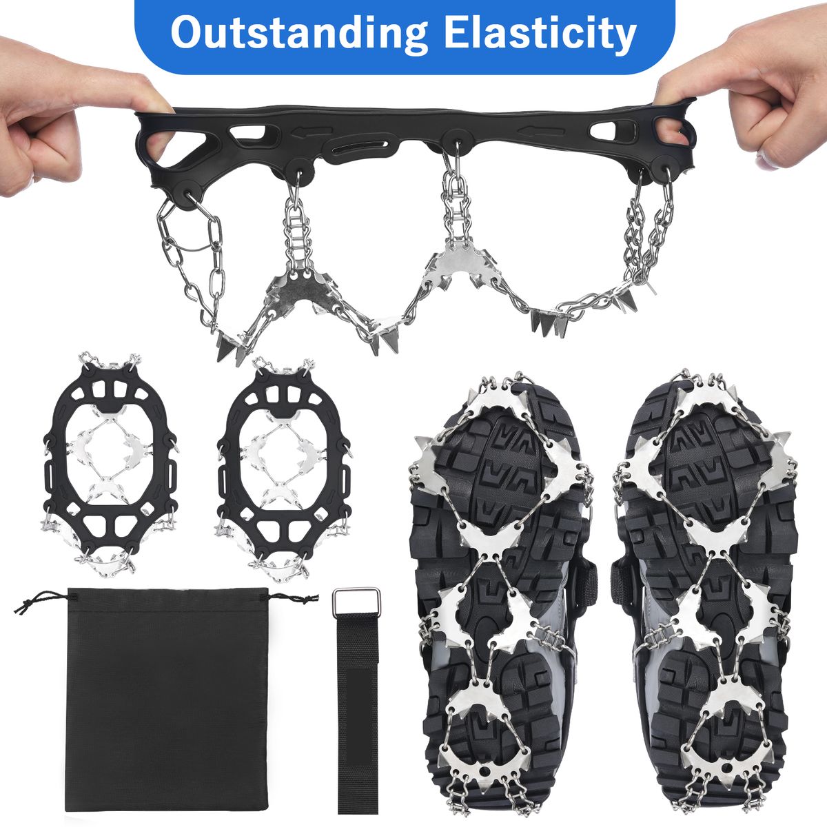 32-Tooth Ice Claw Stainless Steel Anti-Slip Shoe