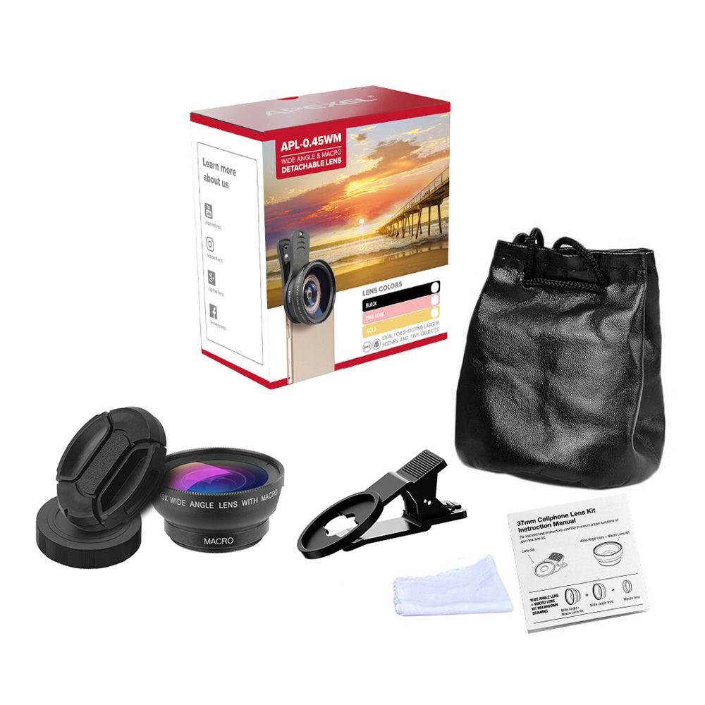 Phone Lens Kit - 0.45X Super Wide Angle & 12.5X Super Macro