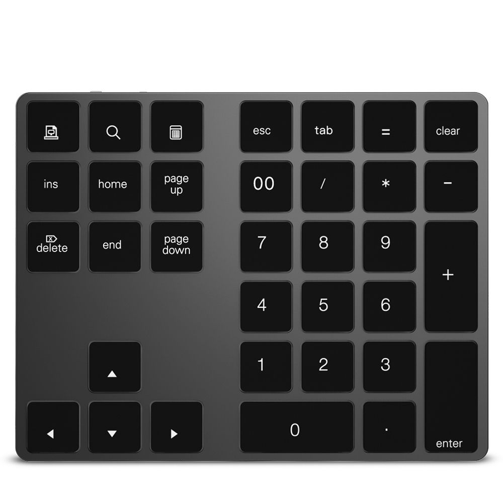 Wireless Numeric Keyboard Aluminium 34 Key BT Keyboard