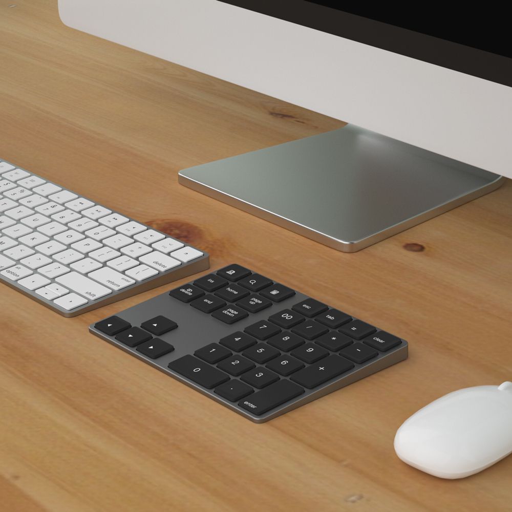 Wireless Numeric Keyboard Aluminium 34 Key BT Keyboard