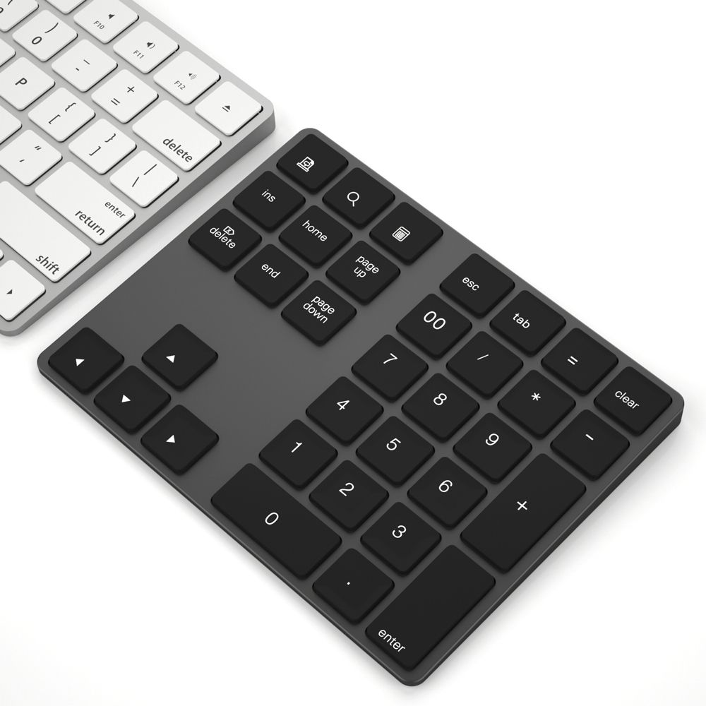 Wireless Numeric Keyboard Aluminium 34 Key BT Keyboard
