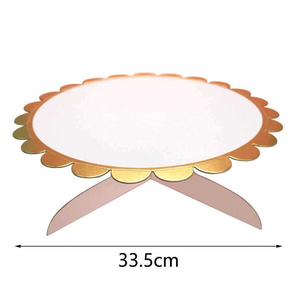 4Pcs Paper Cake Tray Flower Shape Single Layer Dessert Tray-