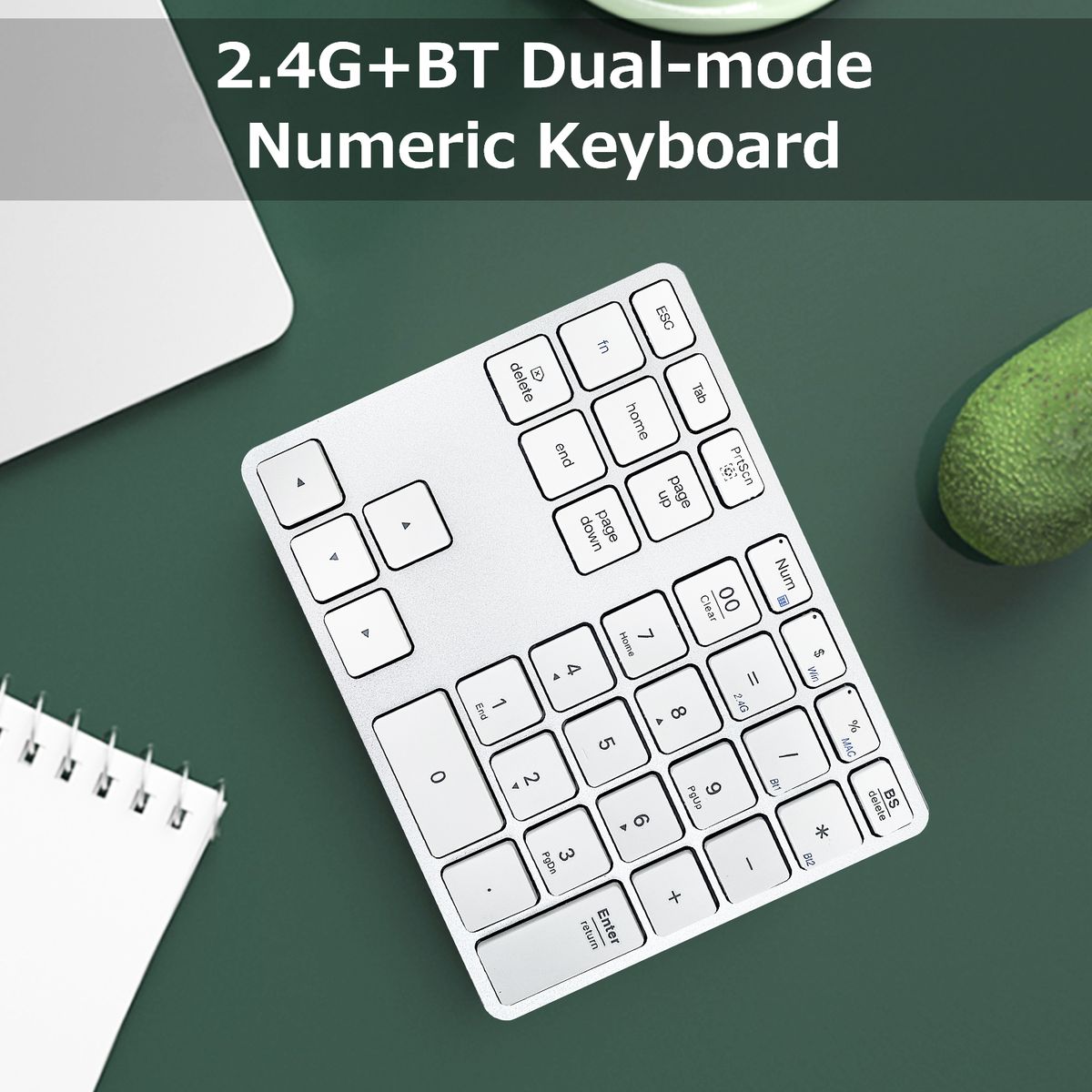 2.4G+BT5.0 Dual-mode Numeric Keyboard 35 Keys Financial