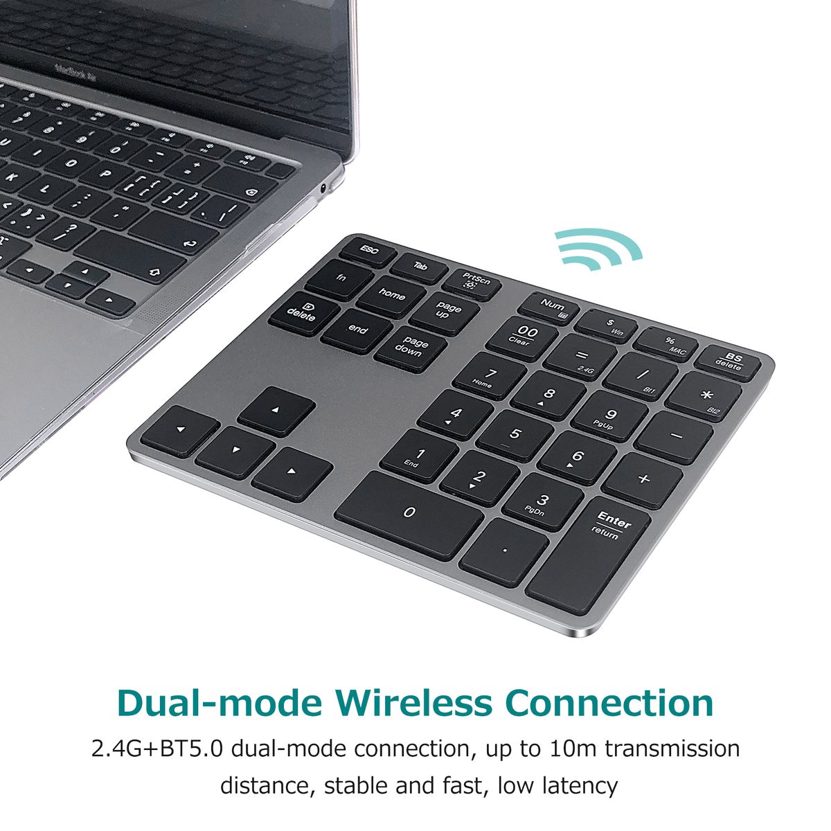 2.4G+BT5.0 Dual-mode Numeric Keyboard 35 Keys Financial