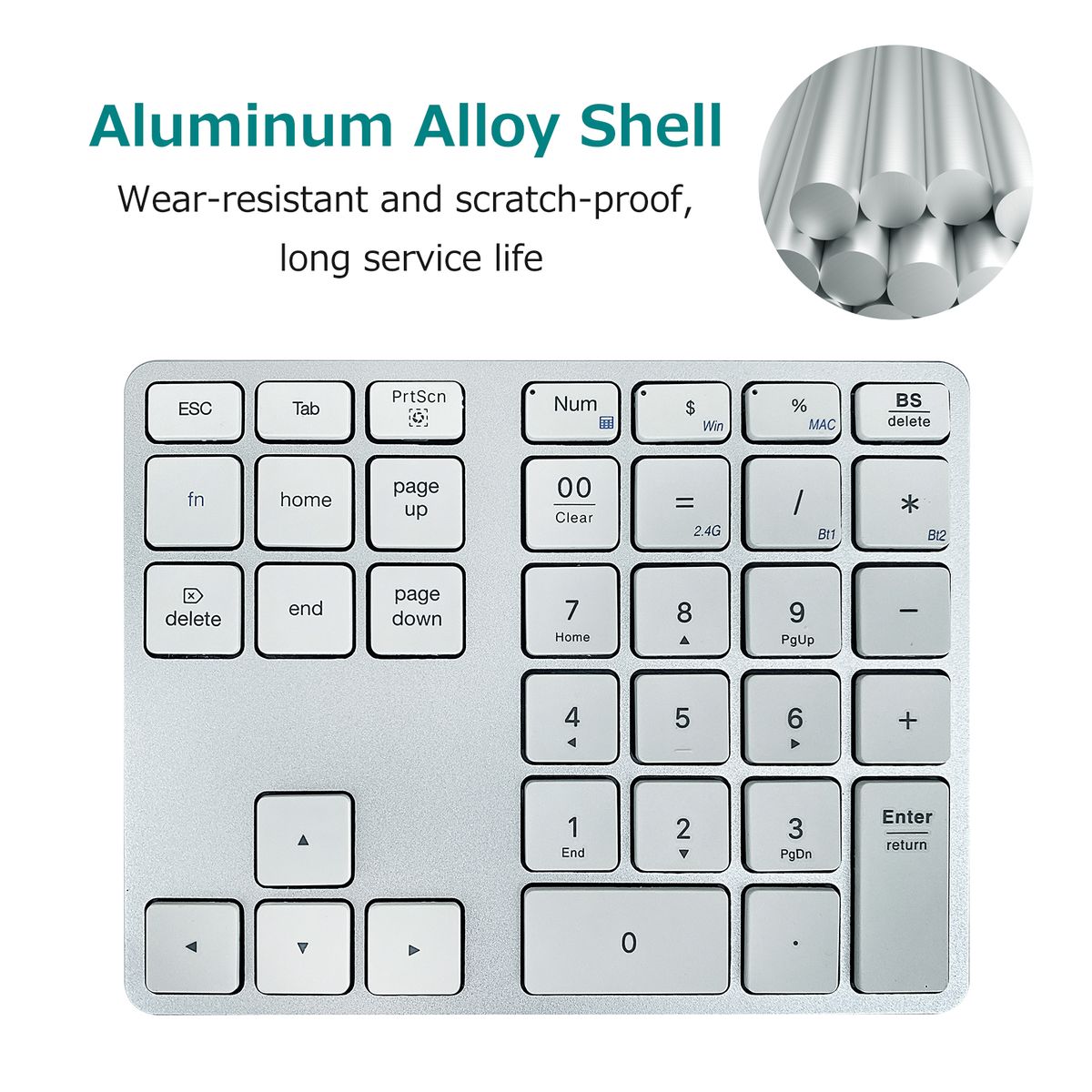 2.4G+BT5.0 Dual-mode Numeric Keyboard 35 Keys Financial