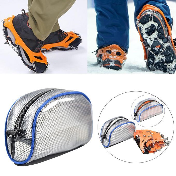 Portable Crampon Bag Travel Climbing Holders Shoe Bag Cover 2 Pieces