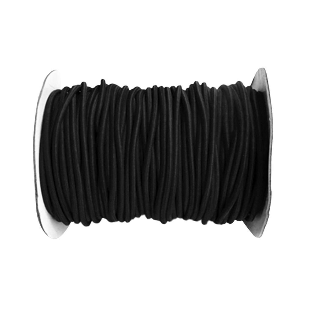 4mm Diameter Marine Grade Elastic Rope Shock Cord Strech 1m Black