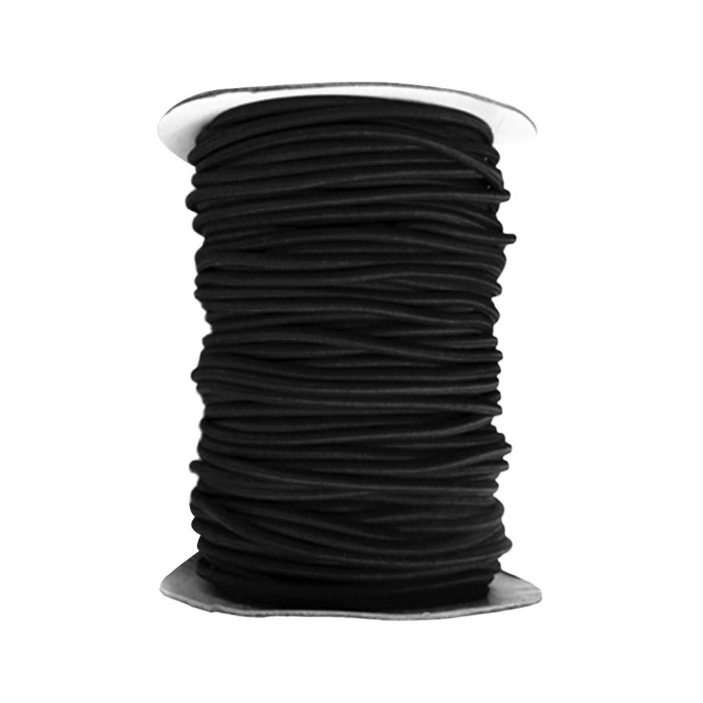 4mm Diameter Marine Grade Elastic Rope Shock Cord Strech 1m Black