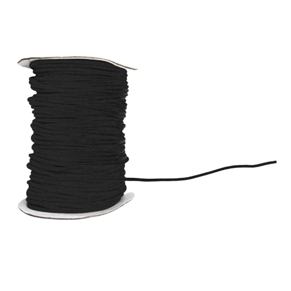 4mm Diameter Marine Grade Elastic Rope Shock Cord Strech 1m Black