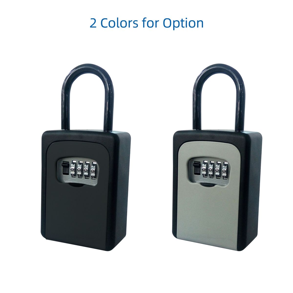 Key Storage Lock Box With Dust Cover Aluminum Alloy 4-Digit