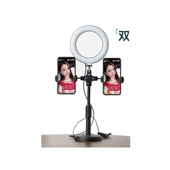 3 In 1 6 Inches 3 Light Mode Desktop Adjustable Ring Light.Powered By USB Phone Charger,Laptop,Power Bank