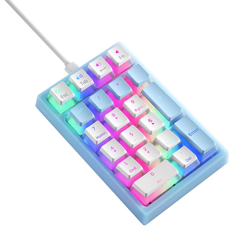 K10 21 Keys Wired Mechanical Numeric Keyboard RGB