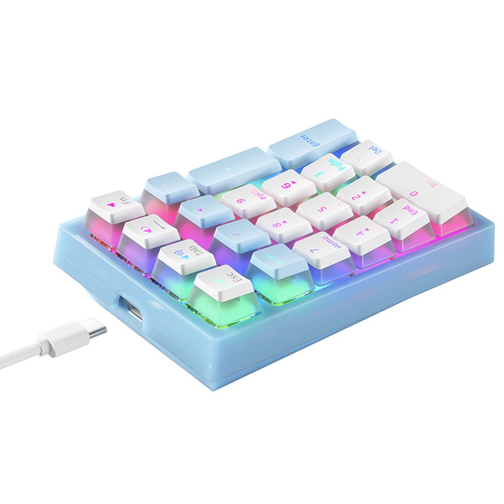 K10 21 Keys Wired Mechanical Numeric Keyboard RGB